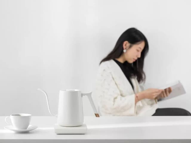 إبريق تقطير قهوة كهربائي 600 مل (إصدار منزلي) - أبيض Timemore Smart Electric Pour Over Kettle (Home Version)