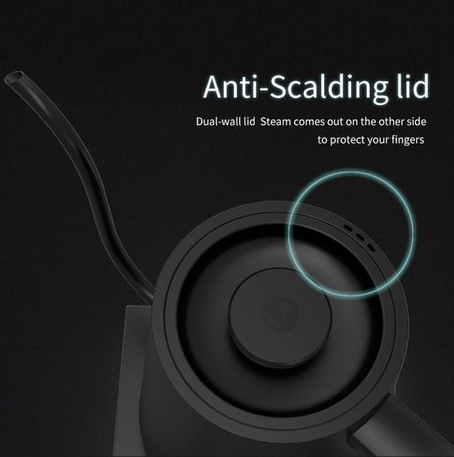 إبريق تقطير قهوة كهربائي 600 مل (إصدار منزلي) - أسود Timemore Smart Electric Pour Over Kettle (Home Version)