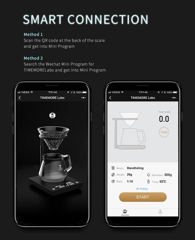 ميزان القهوة الذكي مع ستاند تقطير Mirror 2 Pour-over Coffee Scale - Timemore