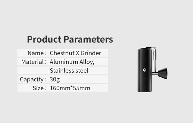 طاحونة قهوة مختصة 30 غرام أسود تايم مور Timemore Black 30gh Chestnut X