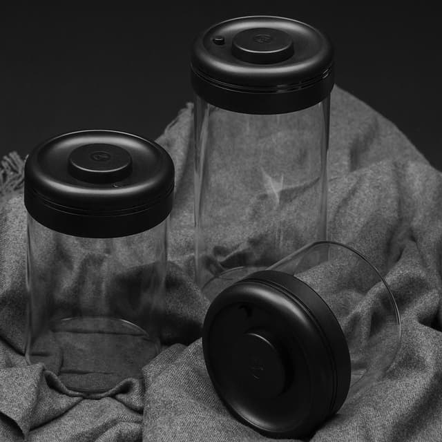 برطمان قهوة زجاجي 800 مل - أسود Timemore Vacuum Sealed Glass Canister