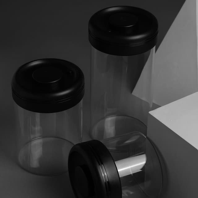 برطمان قهوة زجاجي 800 مل - أسود Timemore Vacuum Sealed Glass Canister