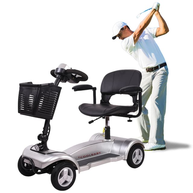 كرسي متحرك كهربائي لذوي الإحتياجات الخاصة رباعي العجلات 190 كيلوغرام 250 واط كوول بيبي COOLBABY X-01 Golf Cart Electric Adult Mobility Scooter Trolley
