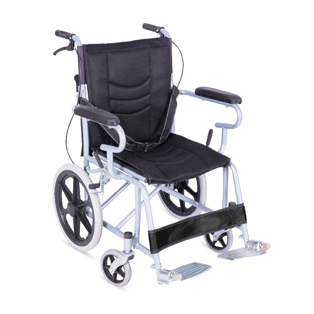 كرسي متحرك مع مكابح يدوية كول بيبي Cool Baby COOLBABY QBLY02 Thickened Steel Pipe Old People Wheelchair Foldable Lightweight For The Elderly Disabled Wheelchairs, with Handbrakes