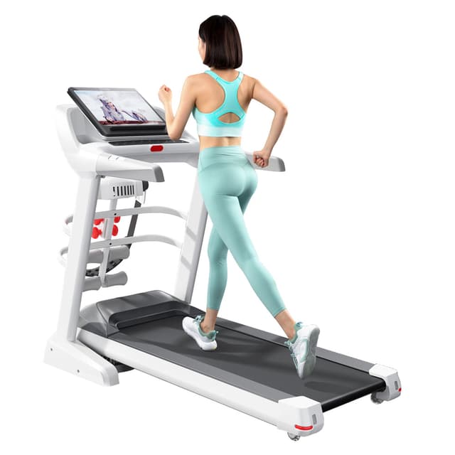سير كهربائي 14.8 كم بالساعة 4 حصان 150 كيلو قابل للطي مكبر صوت هاي فاي كوول بيبي COOLBABY PBJ27 Fitness Automatic Motorized Treadmill