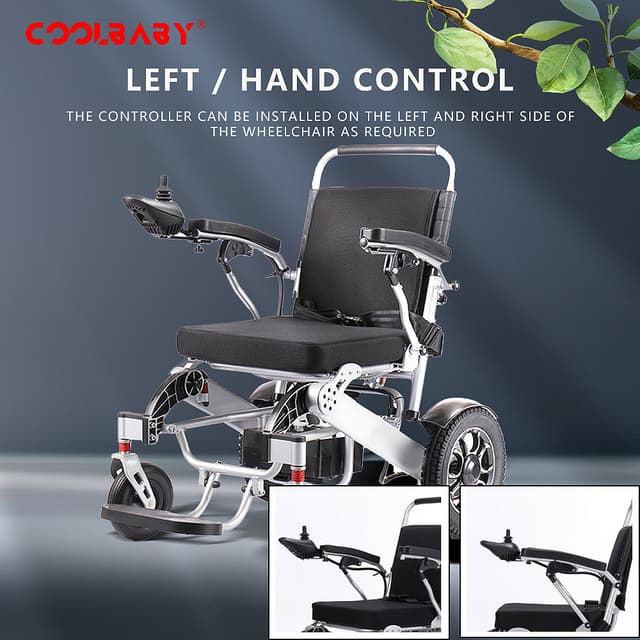 كرسي متحرك كهربائي لكبار السن وذوي الاحتياجات الخاصة قابل للطي كول بيبي COOLBABY DDLY01 Lightweight Folding Electric Wheelchair Intelligent Aluminum - 216173