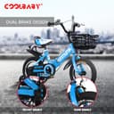 Cool Baby COOLBABY YL66 Kids Bike with Hand Brake and Basket for Ages 3-12 Years, 12/16 Inch Children Bikes Bicycles with Training Wheels and Fenders