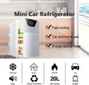 ثلاجة صغيرة لغرفة النوم 20 لتر مع شاحن سيارة وبابين COOLBABY CZBX21 Dual-Door Mini Fridge with Adjustable Temperature Control