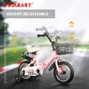 Cool Baby COOLBABY YL66 Kids Bike with Hand Brake and Basket for Ages 3-12 Years, 12/16 Inch Children Bikes Bicycles with Training Wheels and Fenders