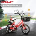 Cool Baby COOLBABY YL66 Kids Bike with Hand Brake and Basket for Ages 3-12 Years, 12/16 Inch Children Bikes Bicycles with Training Wheels and Fenders