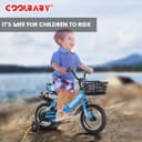 Cool Baby COOLBABY YL66 Kids Bike with Hand Brake and Basket for Ages 3-12 Years, 12/16 Inch Children Bikes Bicycles with Training Wheels and Fenders