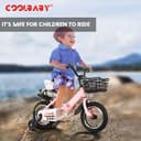Cool Baby COOLBABY YL66 Kids Bike with Hand Brake and Basket for Ages 3-12 Years, 12/16 Inch Children Bikes Bicycles with Training Wheels and Fenders