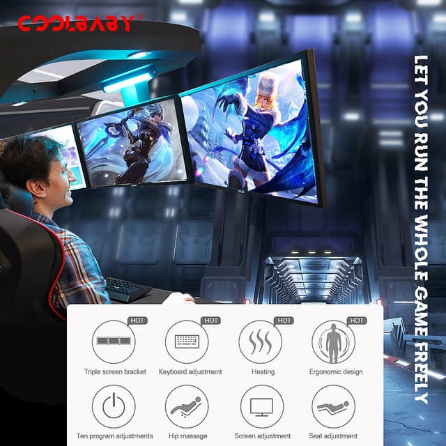 Cool Baby INGREM WLDHY Zero Gravity Reclining Gaming Workstation Game Chair Imperatorworks Ergonomic Gaming Chair With Heat And Massage