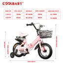 Cool Baby COOLBABY YL66 Kids Bike with Hand Brake and Basket for Ages 3-12 Years, 12/16 Inch Children Bikes Bicycles with Training Wheels and Fenders