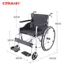 Cool Baby COOLBABY QBLY01 Lightweight Folding Aluminum Manual Wheelchair Thickened Elderly Medline Wheelchairs Adjustable Seat Cushion - 217084