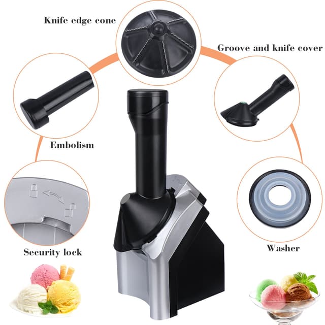 Cool Baby COOLBABY G030HAA Home Ice Cream Maker, Dessert Fruit Serve Ice Cream Machine, Frozen Dessert Make