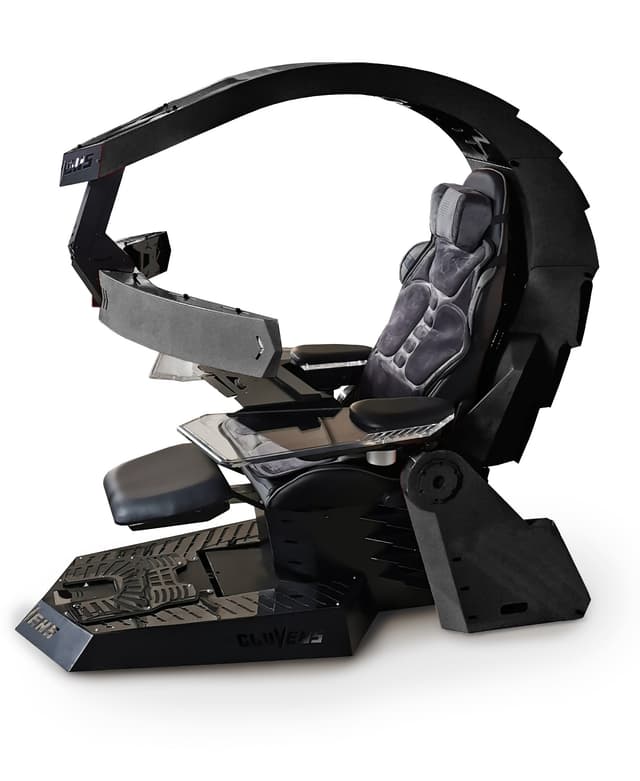 كرسي قيمنق احترافي تدعم ثلاث شاشات INGREM YXC6UNI Zero Gravity Recline PC Gamer Chair with Heat Massage Cockpit RGB Swivel Racing - COOLBABY