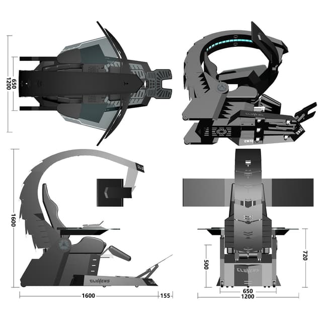 كرسي قيمنق احترافي تدعم ثلاث شاشات INGREM YXC6UNI Zero Gravity Recline PC Gamer Chair with Heat Massage Cockpit RGB Swivel Racing - COOLBABY