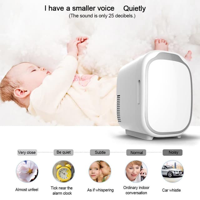 Cool Baby COOLBABY CZBX06 Mini Fridge 6 Liter Dual Use Small Refrigerator Car/Home Cooler Warmer Portable Freezer Heating & Cooling Makeup Fridge