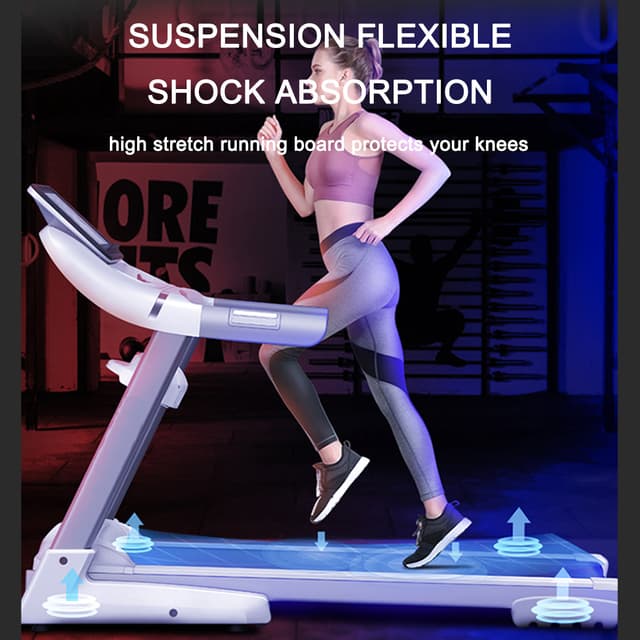 Cool Baby COOLBABY PBJ23 Fitness Automatic Treadmill - Foldable Motorized Walking & Running Machine - with 10 inch Touchscreen & Auto Incline