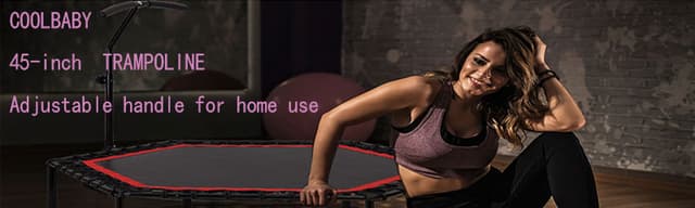 ترامبولين للكبار 45 انش مع مسند COOLBABY Gym Hexagonal Fitness Trampoline