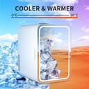 Cool Baby COOLBABY CZBXHZJ Mini Makeup Fridge 8L Portable Cosmetic Refrigerator Beauty Skin Care Freezer in Home & Car With Mirror & Led Lighting