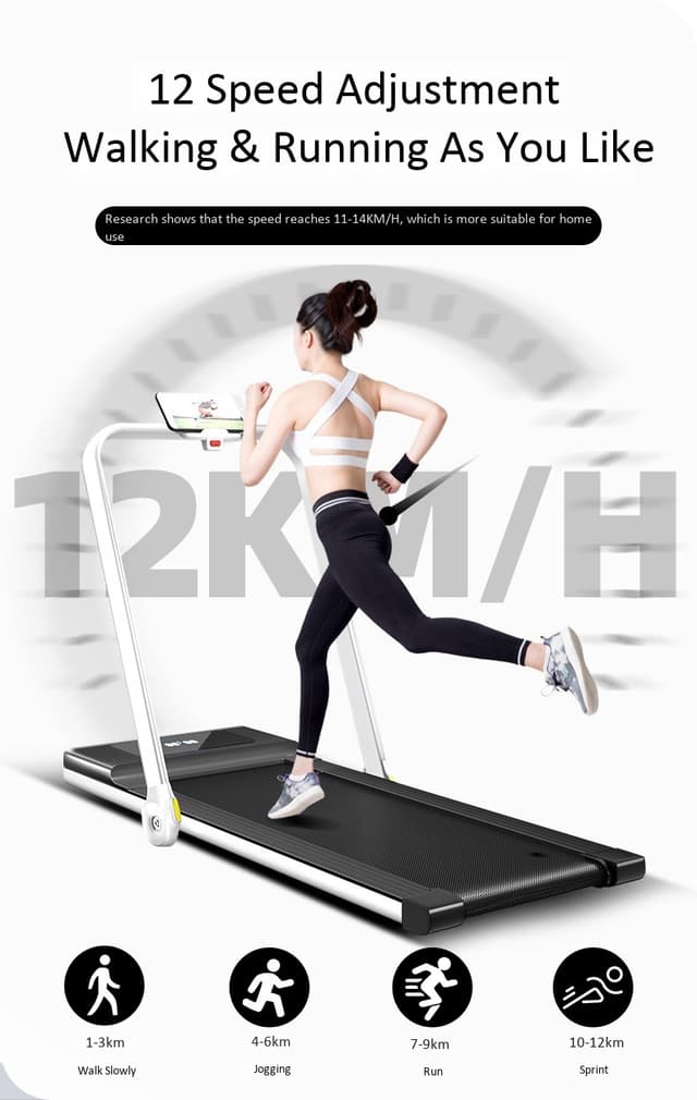 Cool Baby COOLBABY PBJ11 Fitness Treadmill (3.5 HP Peak) Foldable Treadmill for Home Walking Pad - Slim Enough to be Stored Under Bed