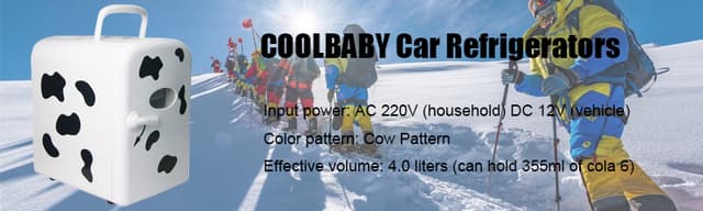 ثلاجة صغيرة للسيارة 4L أبيض Mini Car Freezer Refrigerator - COOLBABY