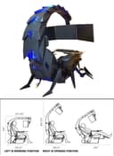 Cool Baby COOLBABY TKC Zero Gravity Imperator Works Computer Ergonomic Scorpion Integrated Cockpit Gaming Chair,Black(Customized products)