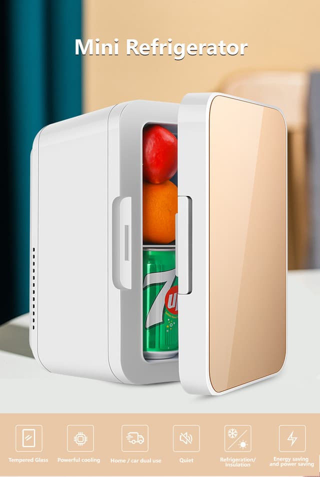 ثلاجة صغيرة للسيارة 8L زهري Car Refrigerator Mini Fridge - COOLBABY