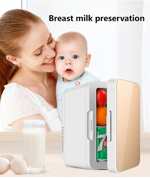 ثلاجة صغيرة للسيارة 8L زهري Car Refrigerator Mini Fridge - COOLBABY