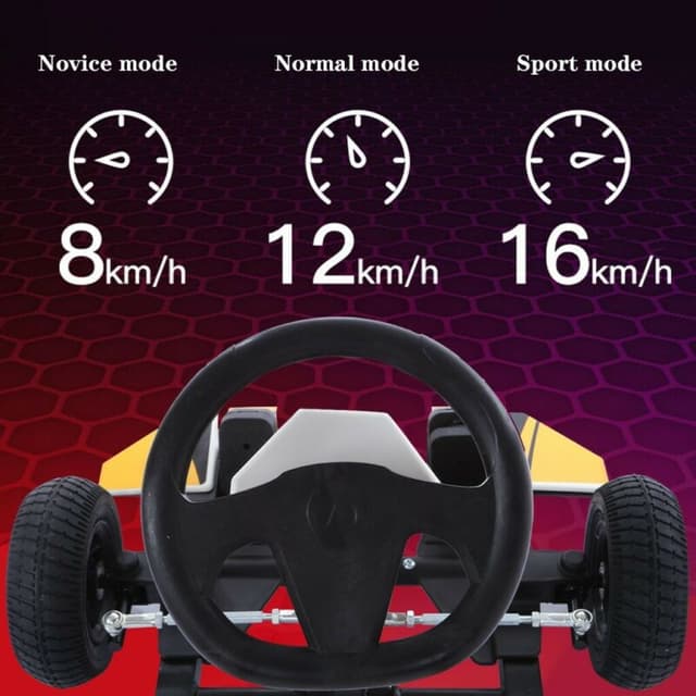 سكوتر كهربائي درفت للبالغين وللأطفال - 36 فولت - أبيض وأصفر COOLBABY DP10-OR-LHX electric scooter go cart electric