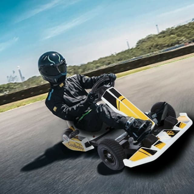سكوتر كهربائي درفت للبالغين وللأطفال - 36 فولت - أبيض وأصفر COOLBABY DP10-OR-LHX electric scooter go cart electric