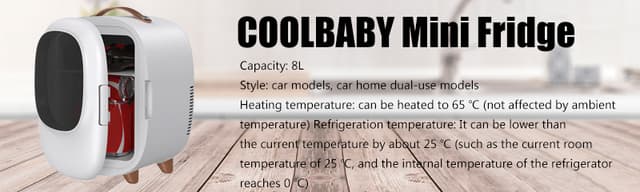 ثلاجة صغيرة 8L أبيض Mini Refrigerator Household Cosmetics Dual-use - COOLBABY