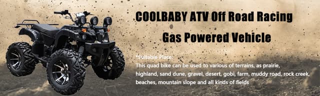 دراجه ناريه بأربع عجلات 150cc تعمل بالوقود كوول بيبي COOLBABY DGN01 Gas Powered Vehicle Motorbike Beach Buggy