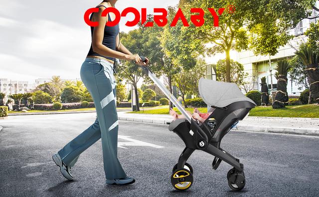 Cool Baby COOLBABY ETAQY01 Baby stroller car seat two-way baby carrier rocking chair cradle four-in-one stroller portable stroller foldable suspension wheel - SW1hZ2U6NTk2OTEx