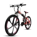 Cool Baby COOLBABY ZXCA5 Mountain Bike 26 inch Folding Bikes with Iron mountain frame, Featuring Magnesium alloy one-body wheel and 21 Speed Shifter