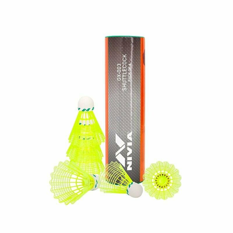 كرة ريشة 6 قطع - فسفوري NYLONNIVIA BADMINTON SHUTTLECOCK