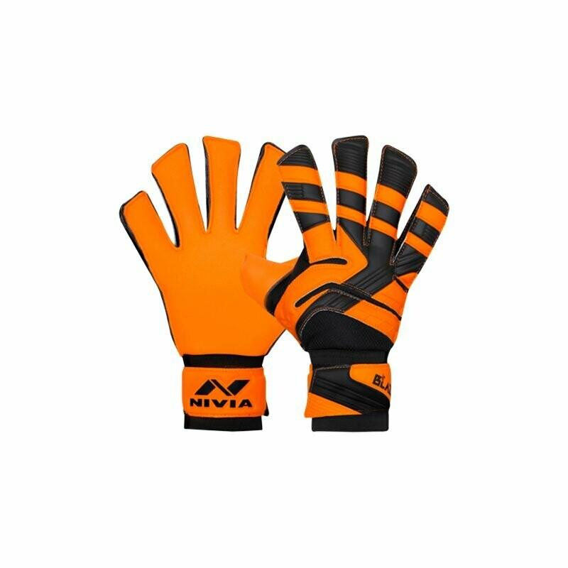 قفاز رياضي لحراس المرمى (M) - أسود و برتقالي NIVIA BLAZE SPORTS GLOVE