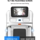 Cool Baby COOLBABY PBJ23 Fitness Automatic Treadmill - Foldable Motorized Walking & Running Machine - with 10 inch Touchscreen & Auto Incline