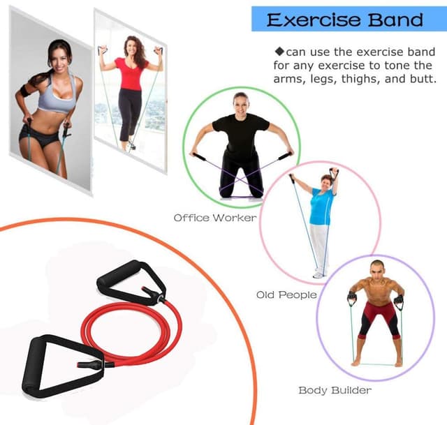 حبال مقاومة أحمر NX099-XAA Exercise Resistance Bands - COOLBABY - 218621