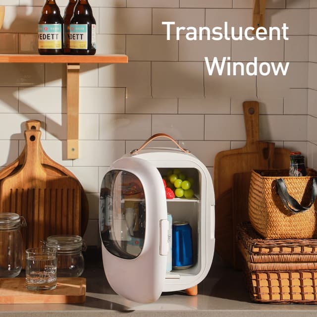 ثلاجة صغيرة 8L أبيض Mini Refrigerator Household Cosmetics Dual-use - COOLBABY