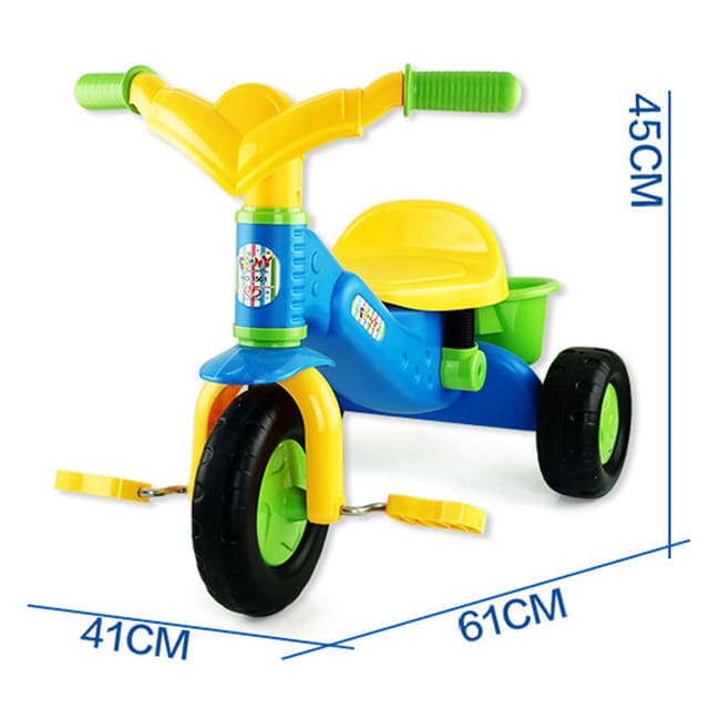 دراجه اطفال ثلاثية العجلات أصفر وأزرق كول بيبي Cool Baby COOLBABY TKSLC Kids Tricycle Baby Walkers Ride On Cars Safety Bicycle Stroller Outdoor Gear Toys