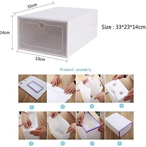Cool Baby COOLBABY YLY010 24x Storage box Shoe box Shoe Storage box Transparent Shoe box Foldable Plastic drawer Stackable Storage Cabinet