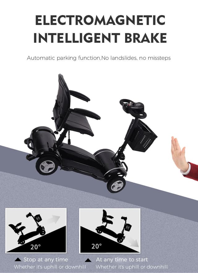 كرسي متحرك كهربائي لذوي الإحتياجات الخاصة رباعي العجلات 190 كيلوغرام 250 واط كوول بيبي COOLBABY X-01 Golf Cart Electric Adult Mobility Scooter Trolley
