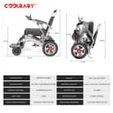 كرسي متحرك كهربائي لكبار السن وذوي الاحتياجات الخاصة قابل للطي كول بيبي COOLBABY DDLY01 Lightweight Folding Electric Wheelchair Intelligent Aluminum - 216178