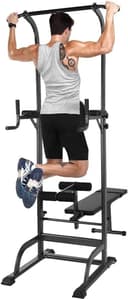 Cool Baby COOLBABY YLY2050 Power Tower with Bench: Pull Up Bar Stand Dip Station Adjustable Height Heavy Duty Multi-Function Fitness Training Equipment Home Gym - 216977