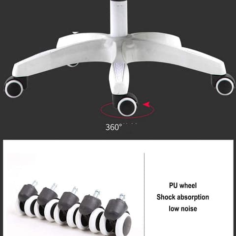 5 عجلات دوارة 360 درجة لتسهيل الحركة و الانتقال أثناء الجلوس على الكرسي