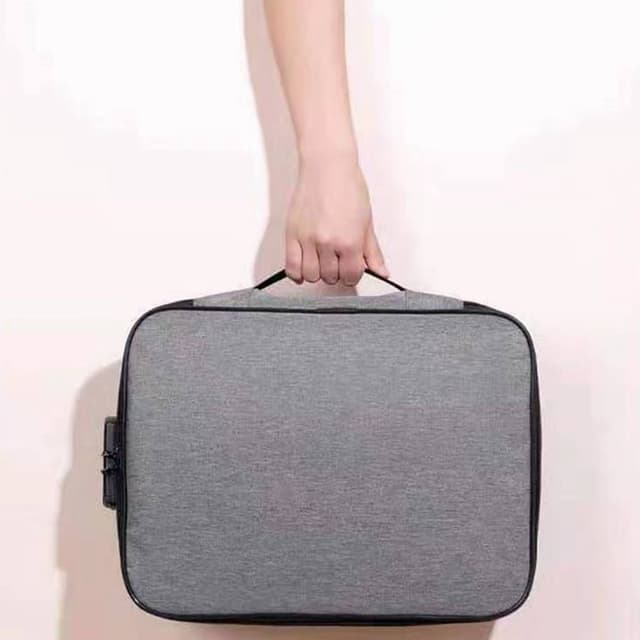 Cool Baby COOLBABY SSZ324 Document Storage Bag Home Office Travel Security Bag with Lock, Multipurpose Document Bag for Laptop, Contracts, Passports, Certificates