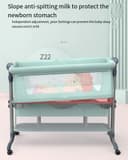 سرير اطفال متنقل قابل للطي والتفكيك مع مفصلات تعديل الارتفاع عادي وهزاز كول بيبي Coolbaby Portable Removable Crib Folding Adjustable Height Spliced-Size Crib Baby Crib